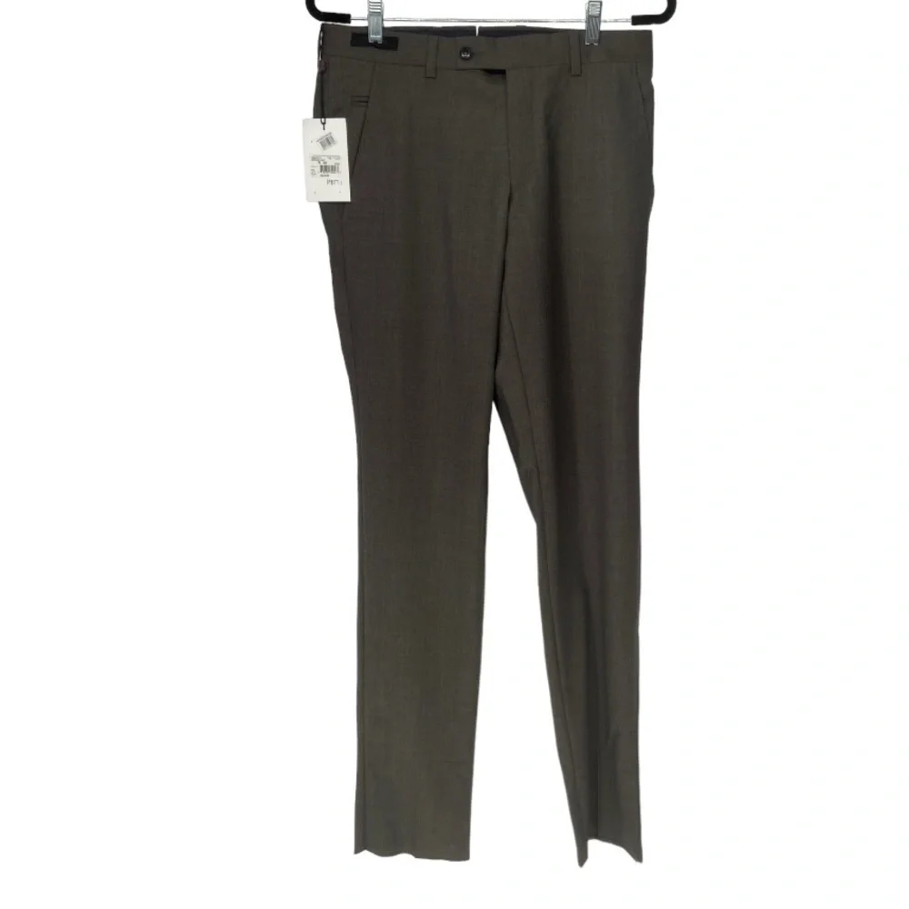 Ted Baker London Endurance Jerome Men’s Flat Front Wool Dress Pants Brown 30R‎